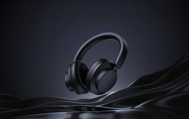 Headphones before and after product background removal